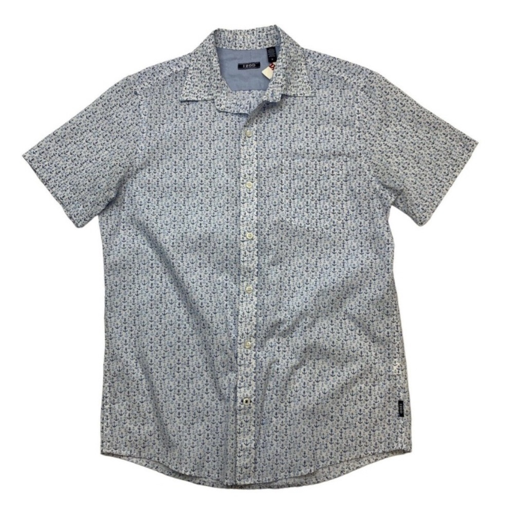 IZOD Men’s Performance Button Down Short Sleeve Shirt XL